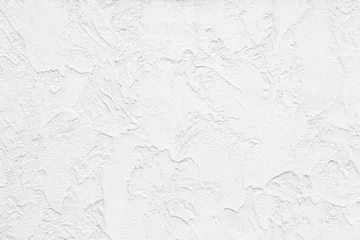 Deurstickers Het patroon van geverfde gipswanden is een witte textuur en achtergrond © torsakarin