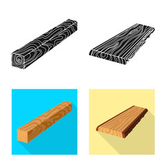 Vector illustration of tree   and raw  logo. Set of tree   and construction stock vector illustration.