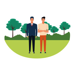 men avatar cartoon character vector illustration