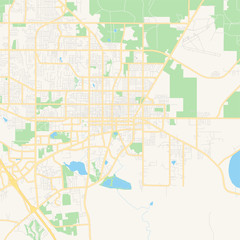 Empty vector map of Gainesville, Florida, USA