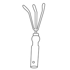 vector, isolated, hoe, chopper for working in the garden, sketch