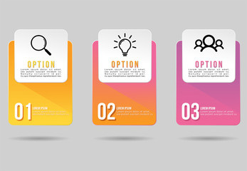 Vector Infographic Design Template with Options Steps and Marketing Icons can be used for info graph, presentations, process, diagrams, annual reports, workflow layout