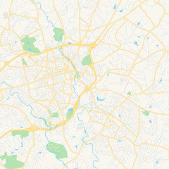 Fototapeta na wymiar Empty vector map of Athens-Clarke County, Georgia, USA