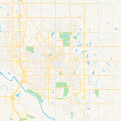 Empty vector map of Norman, Oklahoma, USA