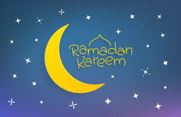 Islamic holiday greeting card. Ramadan Kareem