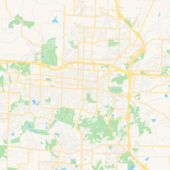 Fototapeta premium Empty vector map of Columbia, Missouri, USA