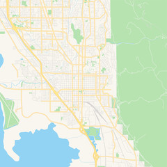 Fototapeta na wymiar Empty vector map of Provo, Utah, USA