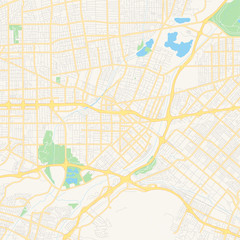 Empty vector map of El Monte, California, USA