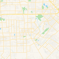Empty vector map of Pearland, Texas, USA