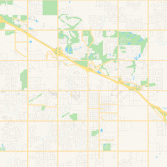 Empty vector map of Broken Arrow, Oklahoma, USA