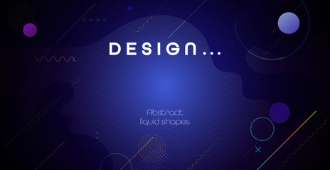 Abstract dynamic motion of geometric shape, pattern composition. Colorful gradient background. Vector modern graphic, minimal design elements for a backdrop, template, poster, wallpaper, flyer, layout