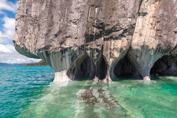 Naklejka premium Marble Cathedral of lake General Carrera, Chilean Patagonia