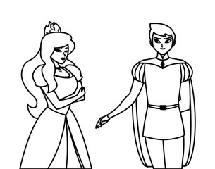 prince charming and princess of tales characters