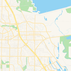 Fototapeta na wymiar Empty vector map of Lewisville, Texas, USA