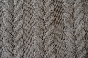 Gray knitting wool texture background