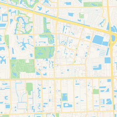 Empty vector map of Davie, Florida, USA
