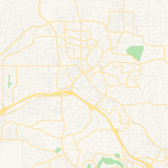 Empty vector map of Vista, California, USA