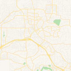 Empty vector map of Vista, California, USA
