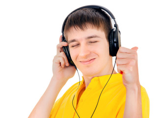 Young Man in Earphones