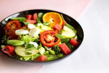 salad with tomatoes and mozzarella