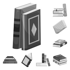 Vector illustration of education and source logo. Collection of education and information stock vector illustration.