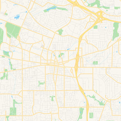 Empty vector map of Beaverton, Oregon, USA