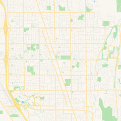 Fototapeta premium Empty vector map of Orem, Utah, USA