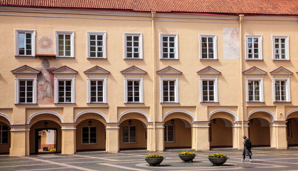 Fototapeta na wymiar Fragment of Vilnius University building