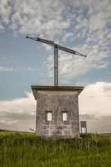 Optical telegraph with semaphore signaling the number 