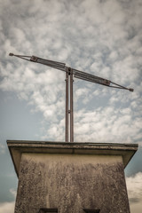 Optical telegraph with semaphore signaling the number 