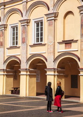 Fototapeta na wymiar Fragment of Vilnius University builing