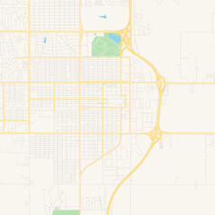Empty vector map of Lawton, Oklahoma, USA