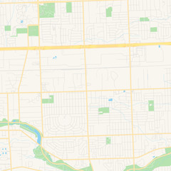 Empty vector map of Livonia, Michigan, USA