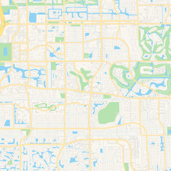 Empty vector map of Sunrise, Florida, USA