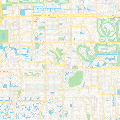Fototapeta premium Empty vector map of Sunrise, Florida, USA