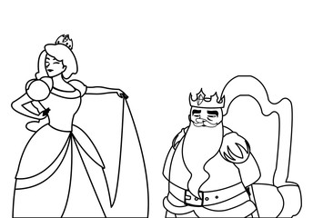 beautiful princess and king on throne of tales characters