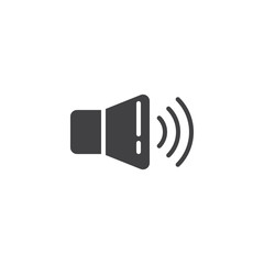 Sound volume vector icon. filled flat sign for mobile concept and web design. Audio speaker glyph icon. Symbol, logo illustration. Vector graphics