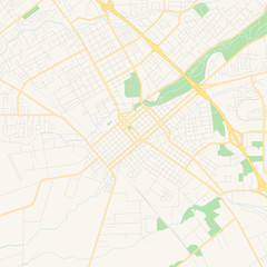 Empty vector map of Chico, California, USA