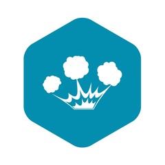 Explosion icon. Simple illustration of explosion vector icon for web