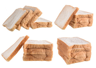 sliced bread isolated on white background