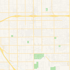 Empty vector map of Chino, California, USA