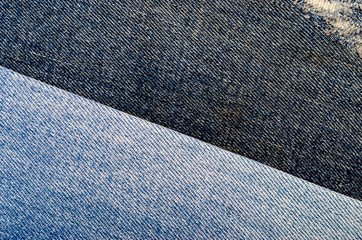Blue denim jeans fabric pattern texture background
