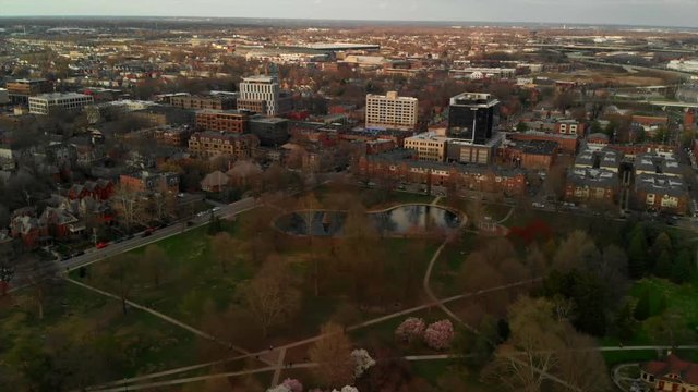 Columbus, Ohio Goodale Park Zoom-In Dolly Jib Shot