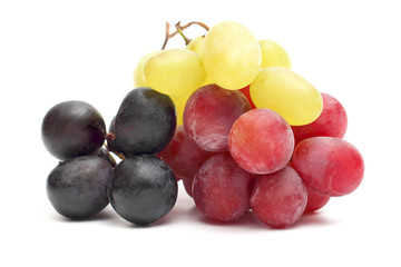 bunch of grapes on white background