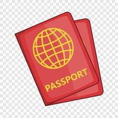 Passport icon. Cartoon illustration of passport vector icon for web