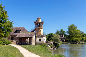 Queen’s Hamlet, small village around Big Lake at Versailles Royal palace next to Small Trianon