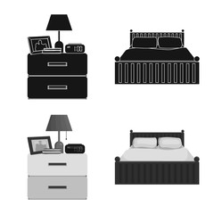 Vector illustration of dreams and night symbol. Collection of dreams and bedroom vector icon for stock.