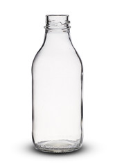 small empty glass bottle