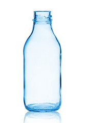 small empty glass bottle