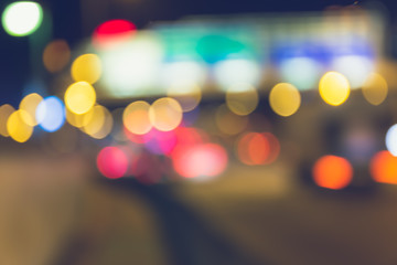 Light night city bokeh abstract background